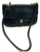 COACH Vintage Navy Leather Two Way Turnlock Shoulder Bag