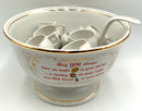 Vintage 1950's Old Crow Punch Bowl Set