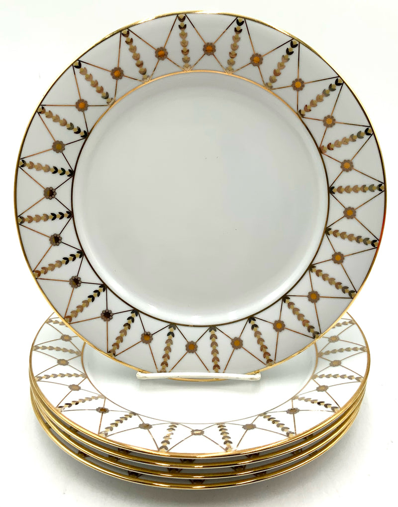 Set/5 Royal Gallery Gold Buffet Dinner Plates