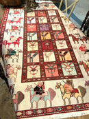 Silk Kilim Rug With Tribal Design