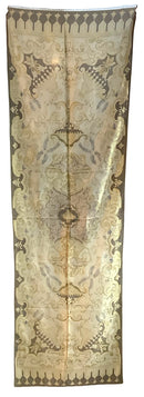 ETRO Taupe Gold Patterned Silk Scarf