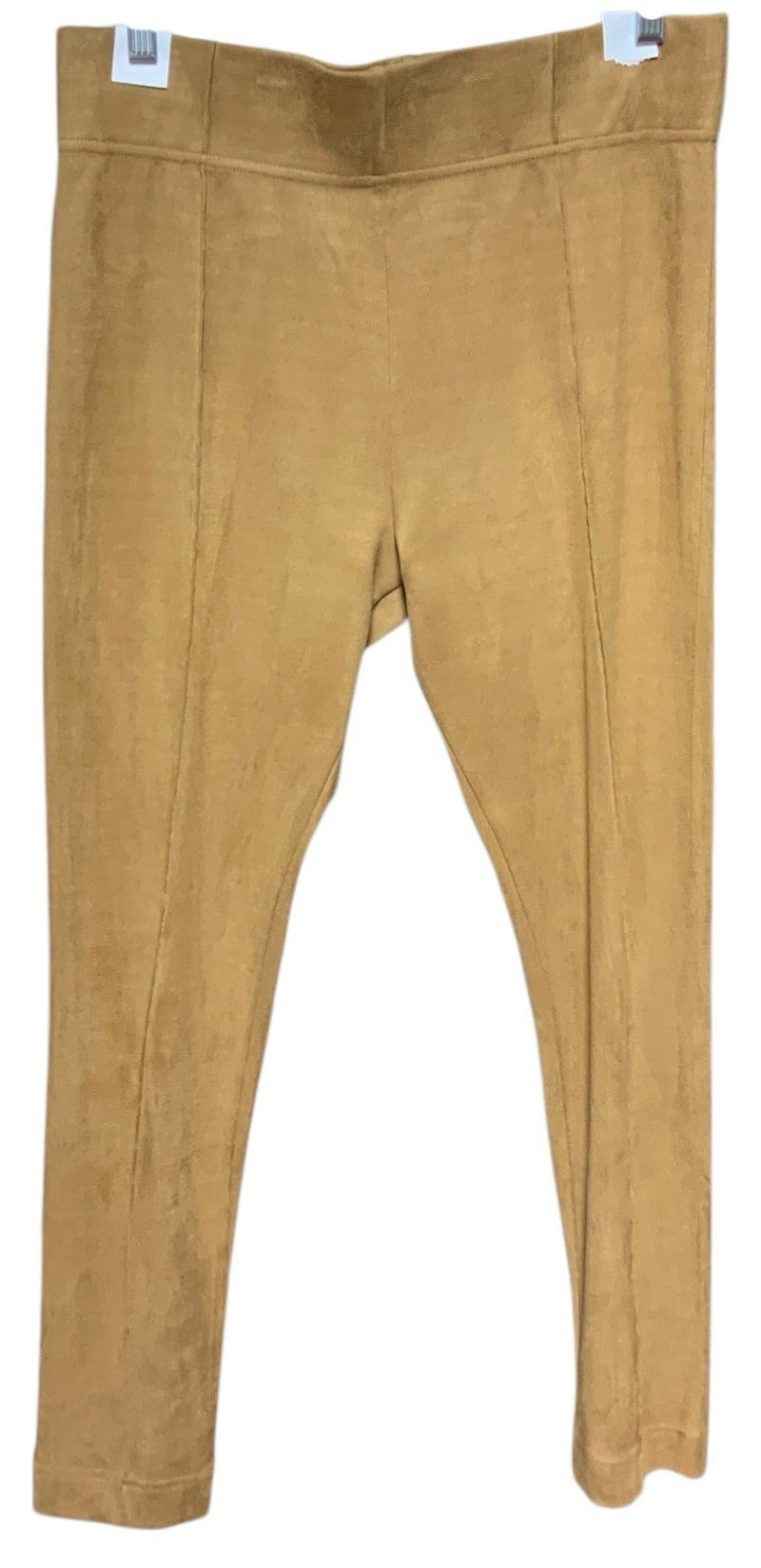 MISHCA Camel Faux Suede Pull On Ankle Pants
