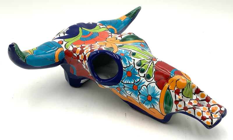Talavera Pottery Cow Skull