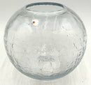 Blenko Craquelure Glass Rose Bowl