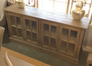 Gray Wood Glass Front Console
