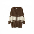 DESIGN HISTORY Brown/Cream Stripe L/S B/D Sweater