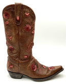 OLD GRINGO Brown Leather Pink Red Abby Rose Western Boots 9