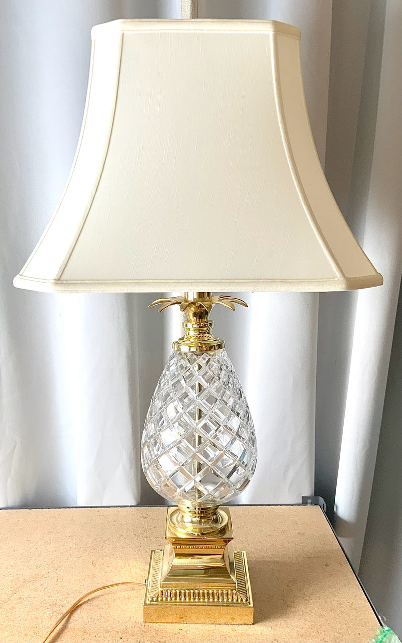 Brass & Crystal Pineapple Lamp