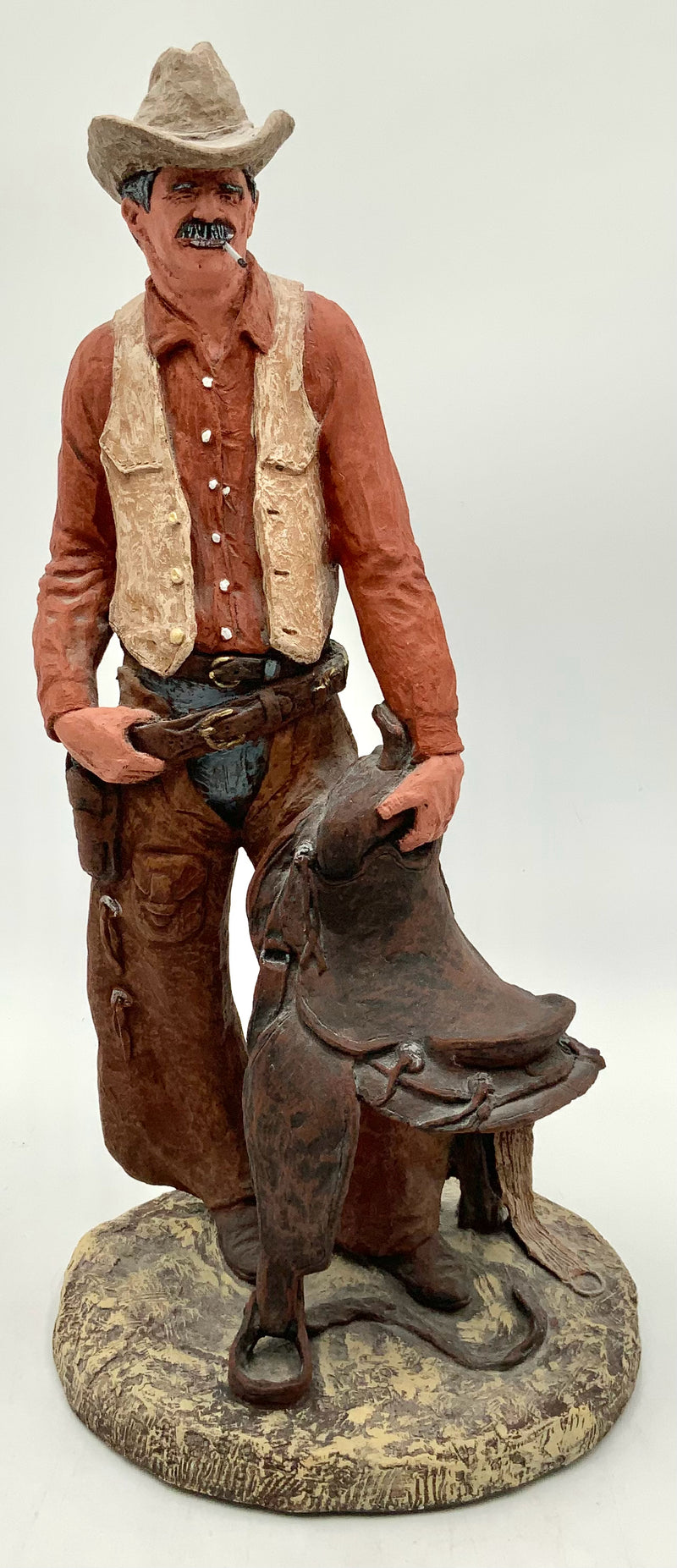 Daniel Monfort Hydrostone Cowboy Sculpture