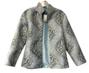 GRACE CHUANG Lt Blue/White "Bird Motif" L/S Open Jacket