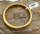 Julie Vos Goldtone Hammered Havana Statement Bangle