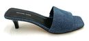 MICHAEL KORS Denim Kitten Heel Mule Sandals 6