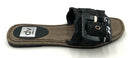 DOLCE VITA Black Raffia w/Black Buckle Slide Sandal 8.5