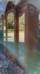 Extra Large Antique Mirrored Armoire