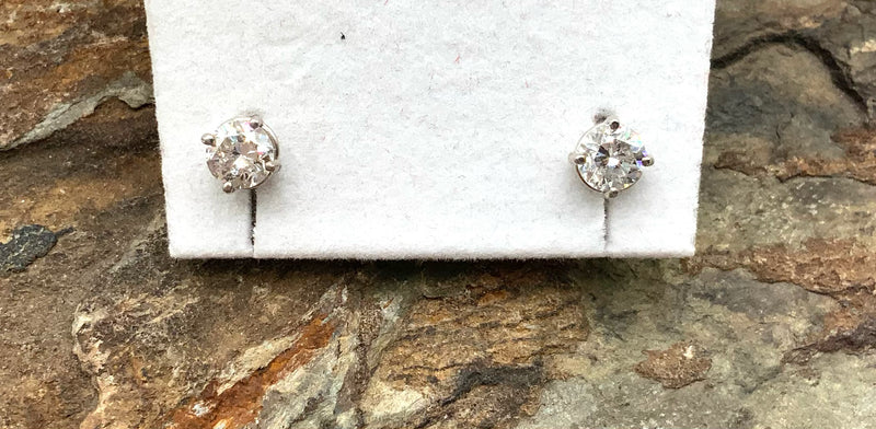 14kt Gold & Diamond Stud Earrings