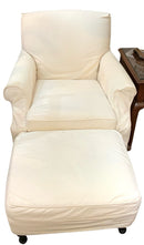 Slipcovered Club Chair & Ottoman
