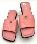 COACH Bubblegum Pink Leather Florence Slide Sandals 7
