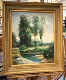 Signed Oil on Canvas of Landscape in Gold Frame