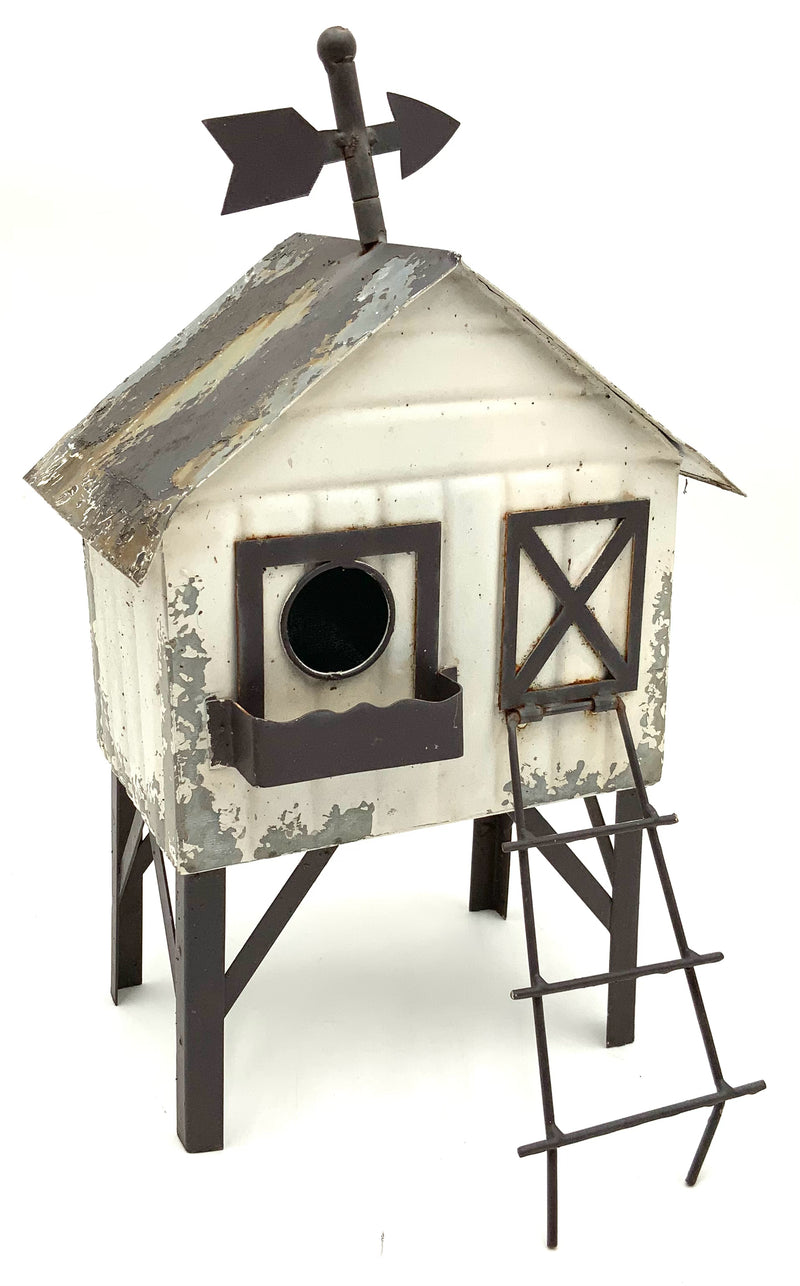 Metal Chicken Coop Birdhouse