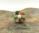 14kt Gold, Jade & Cultured Saltwater Pearl Ring