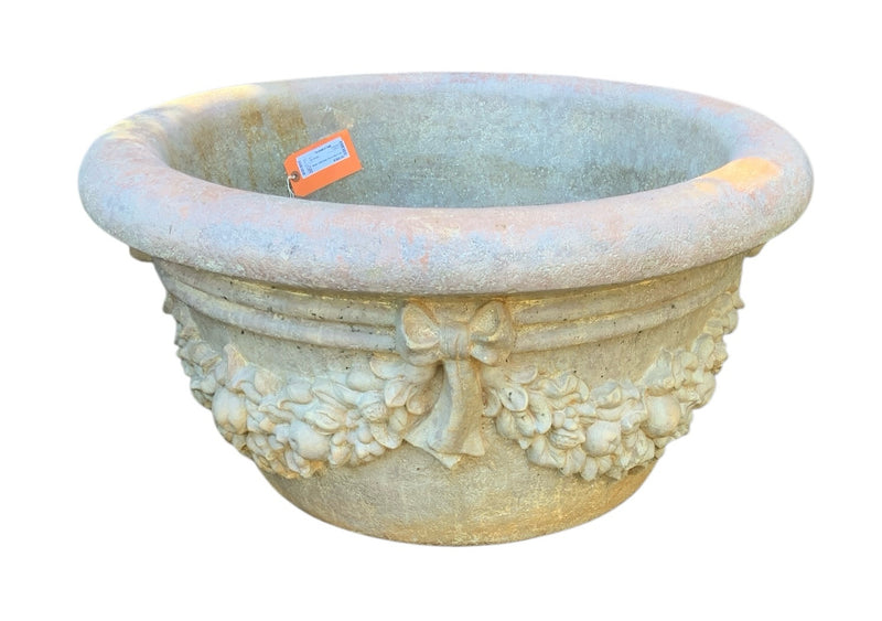 Extra Large Terra Cotta Della Robia Planter