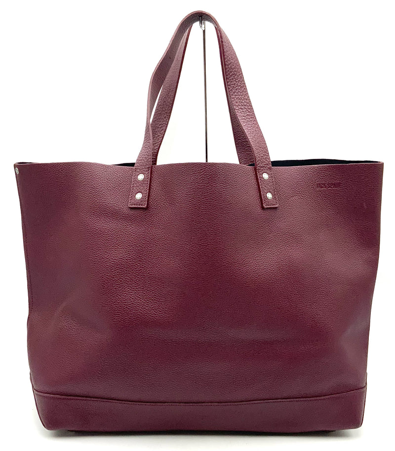 JACK SPADE Burgundy Pebbled Lea Large Tote