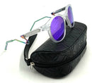 OAKLEY Clear Matte Frame Violet Lens HSTN Metal Sunglasses