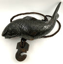 Antique Japanese Carved Carp Hibachi Hook