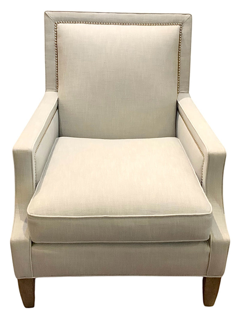 Wesley Hall Upholstered Club Chair with Nailhead Trim