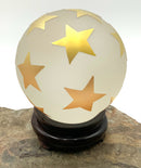 Stephen Correia Art Glass Star Paperweight with Stand