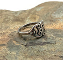 JAMES AVERY Sterling Scroll Cross Ring w/Wood Ring Box