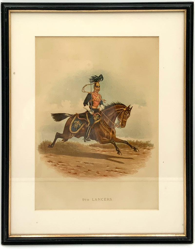 Antique Britsh Military Print in Black Frame