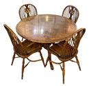 Round Dining Table With Four Windsor Chairs