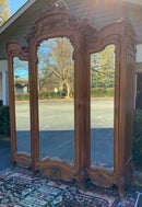 Extra Large Antique Mirrored Armoire
