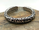 LAUREN G ADAMS Silver Plated, Enamel & CZ Cuff Bracelet