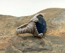 JUDITH RIPKA Sterling, Blue Quartz & CZ Ring