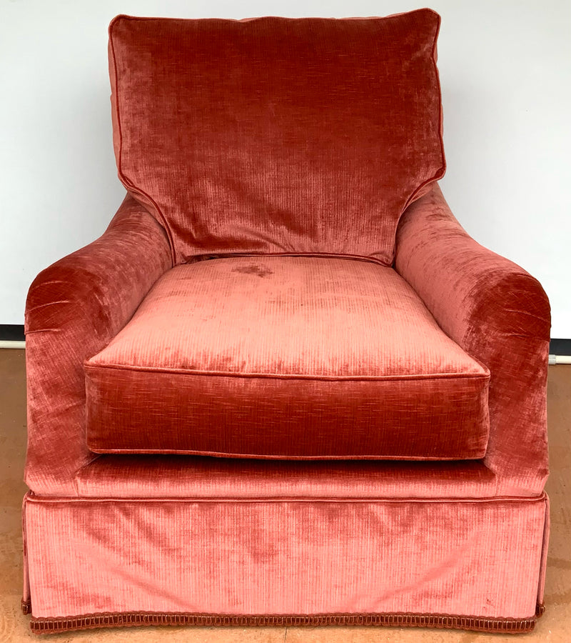 Wesley Hall Cranberry Upholstered Club Chair AS-IS