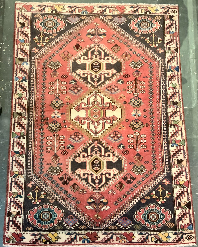 NEW Handmade Persian Heriz Wool Rug 4'x5'