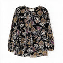 BA&SH Black/Purple/Multi Floral L/S B/D Top