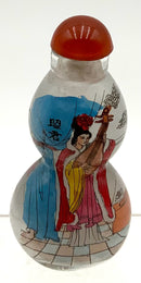 Reverse Painted Glass Snuff Bottle