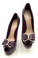 GIUSEPPE ZANOTTI Orchid Suede Lavinia Ankle Strap Platform Sandals 39