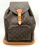 LOUIS VUITTON Vintage  Monogram Canvas Vachetta Trim Monstouris GM Backpack