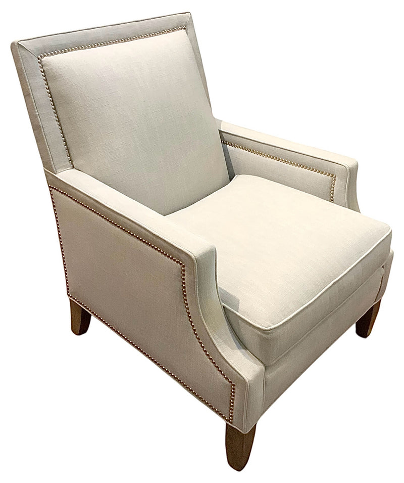 Wesley Hall Upholstered Club Chair with Nailhead Trim