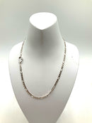 Sterling Figaro Chain Necklace