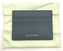BURBERRY Steel Blue Grained Leather Card Holder