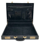 CORBEAU Vintage Black Genuine Crocodile Skin Attache Case