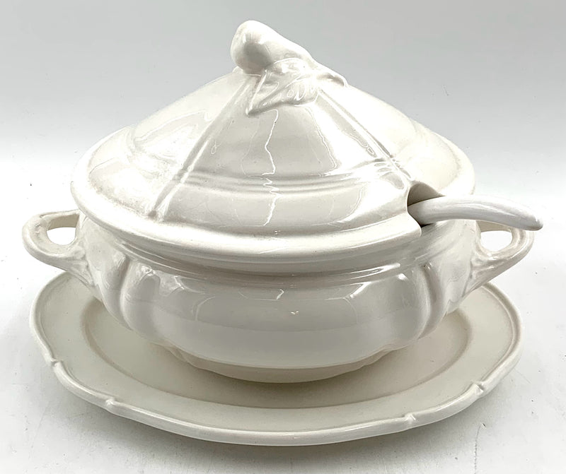 Vintage Whittier Pottery White Tureen