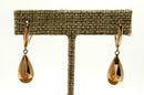 14kt Gold Faceted Teardrop-Shaped Earrings