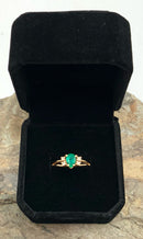 14kt Gold, Emerald & Diamond Ring