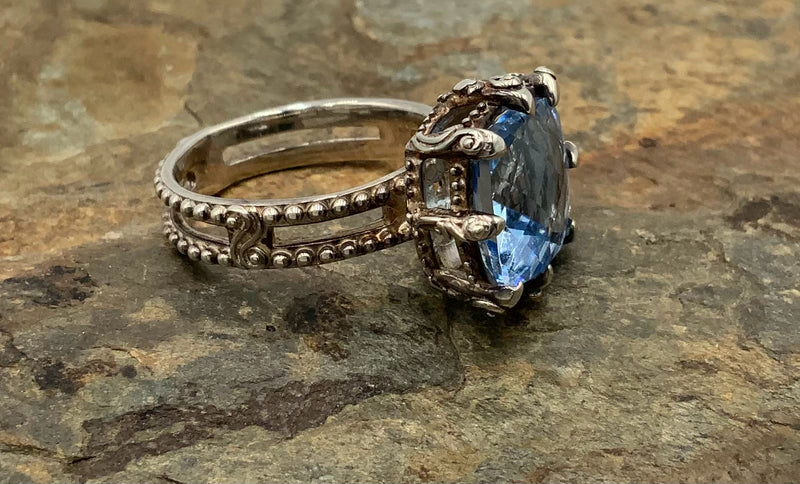 Sara Blaine Sterling & Blue Topaz Ring